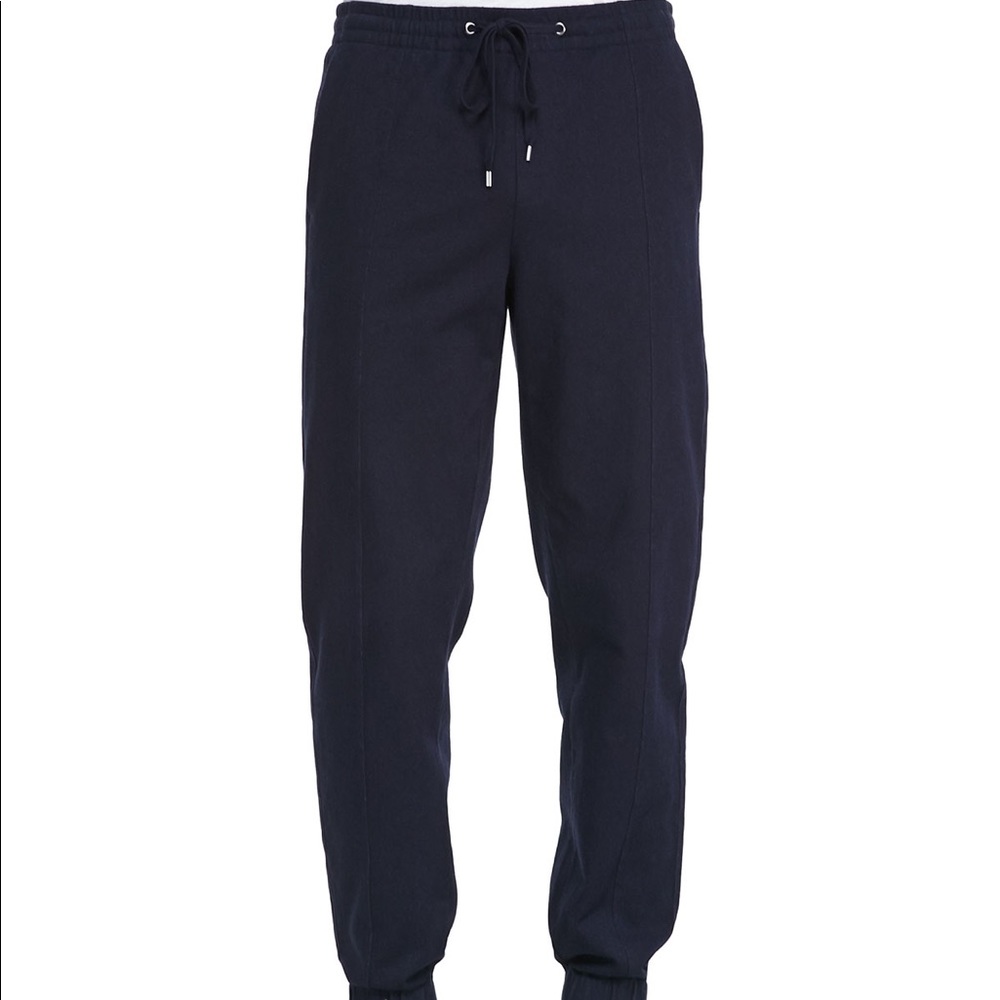 Vince Denim-Knit Jogging Pants Indigo